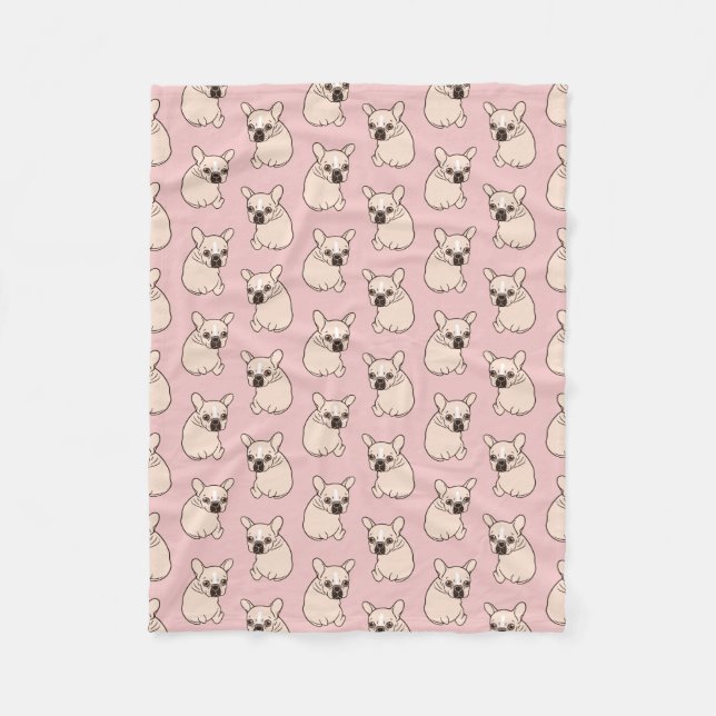Cobertor De Velo Frenchie de creme bonito precisa algum amor (Frente)