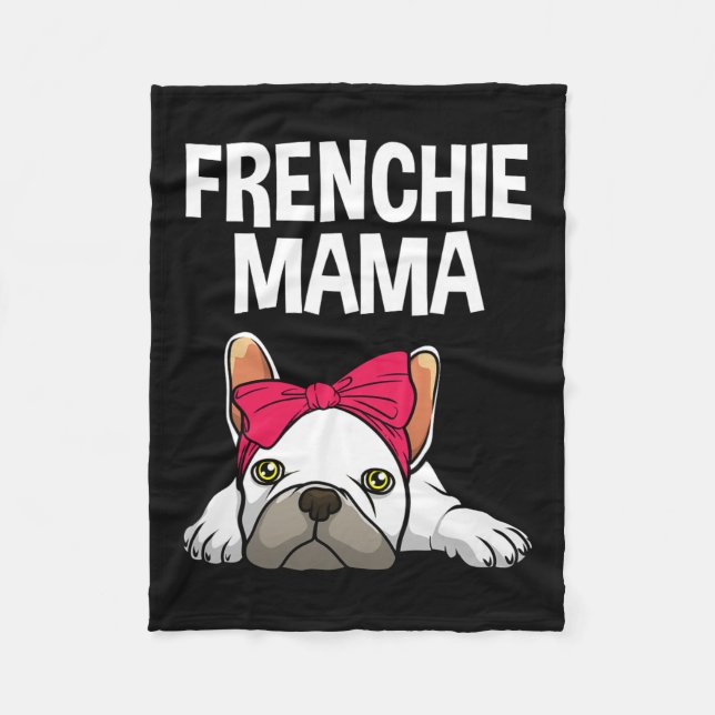 Cobertor De Velo Frenchie Mãe Design de Bulldog Francês para Mulher (Frente)