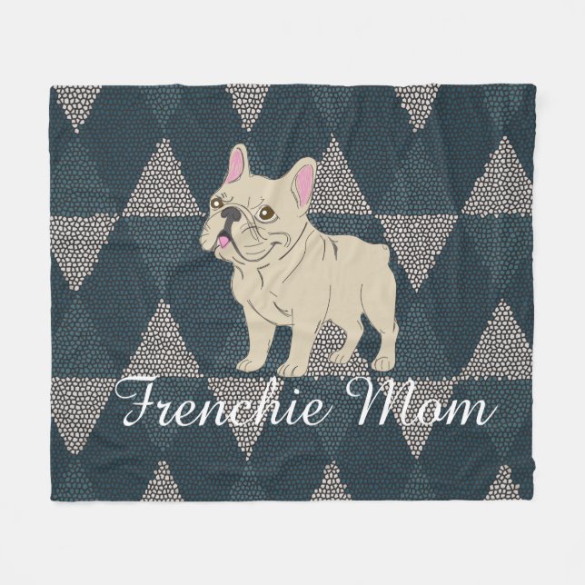 Cobertor De Velo Frenchie Mom (Frente (Horizontal))