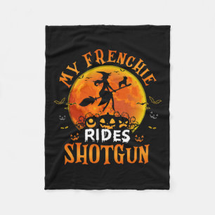 Cobertor De Velo Frenchie Rides Shotgun French Buldoldog Lover Hall