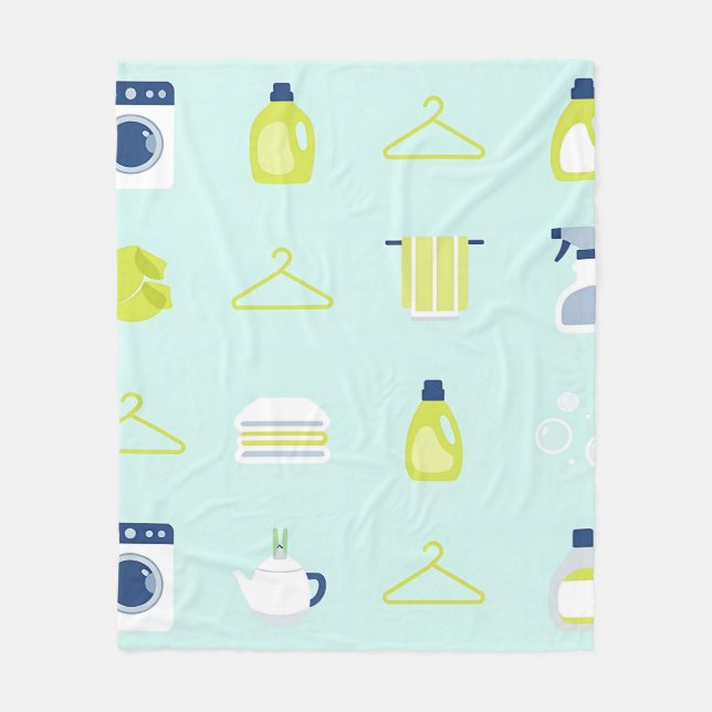 Cobertor De Velo Fresh Laundry Day Pattern (Frente)