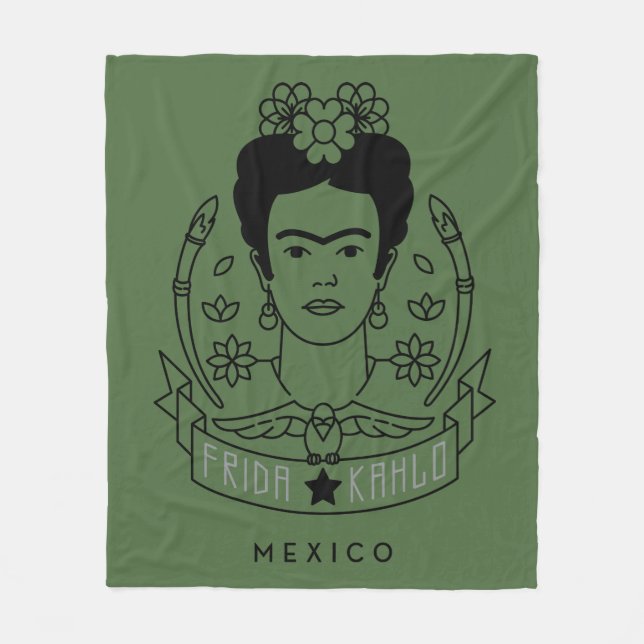 Cobertor De Velo Frida Kahlo | Heroína (Frente)