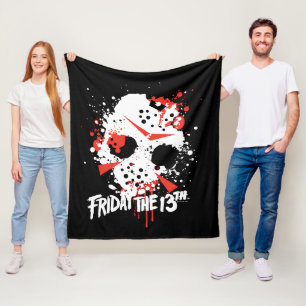 Cobertor De Velo Friday the 13th Paint Splatter Hockey Mask