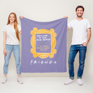 Cobertor De Velo FRIENDS™ Citação Bem-vindo ao Mundo Real