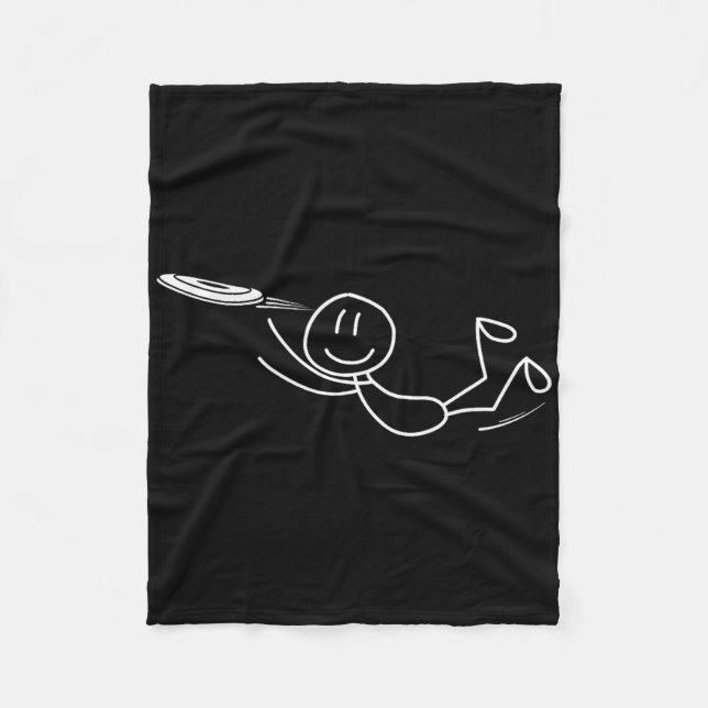 Cobertor De Velo Frisbee Stickman Disc Golf Divertido Ultimate Fris (Frente)