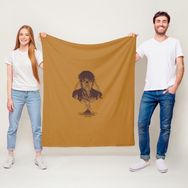 Cobertor De Velo FRODO™ MOUNT DOOM™ Tengwar Inscription Graphic (In Situ)