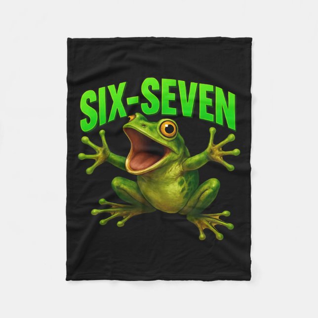 Cobertor De Velo Frog 67 Meme Six Seven Funny Gen Alpha  (Frente)