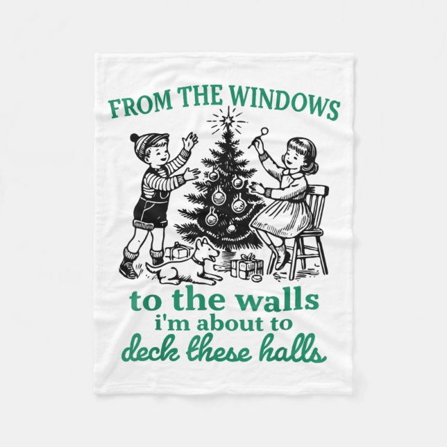 Cobertor De Velo From The Windows To The Walls Funny Christmas Tree (Frente)