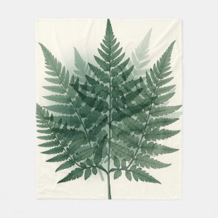 Cobertor De Velo Frondes de Samambaia Verde Elegantes Botânica