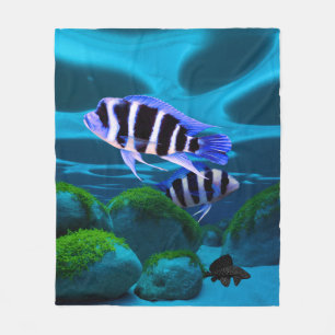 Cobertor De Velo Frontosa Cichlid Plecostomus Peixe de Aquário