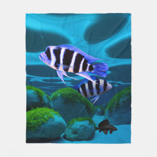 Cobertor De Velo Frontosa Cichlid Plecostomus Peixe de Aquário