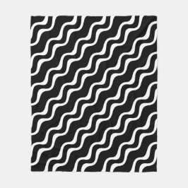 Cobertor De Velo Frota de Padrões de ondulação de onda em preto-e-b