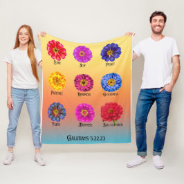 Cobertor De Velo Fruitage of the spirit With Zinnias 