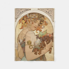 Cobertor De Velo Fruta (Art Nouveau) (Retrato feminino) (Frutas)