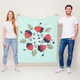 Cobertor De Velo Fruta Cute Strawberry Kawaii