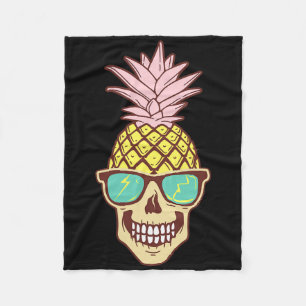 Cobertor De Velo Fruta de abacaxi-do-crânio Pulga Praia de Aloha Ha