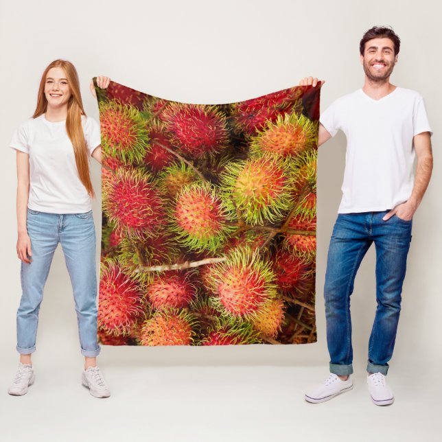 Cobertor De Velo Fruta de Rambutã no Mercado de Can Duoc (In Situ)