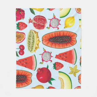 Cobertor De Velo Fruta Exótica: Trendy Impressão Invisível.