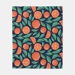 Cobertor De Velo Fruta Laranja: Vintage Colorida Sem Olhos