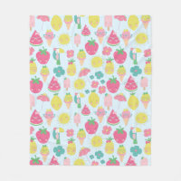 Fruta tropical Kawaii com padrão facial