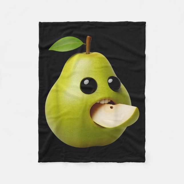 Cobertor De Velo Frutas de Nicho Pérola Engraçada Meme Brainrot Sur (Frente)