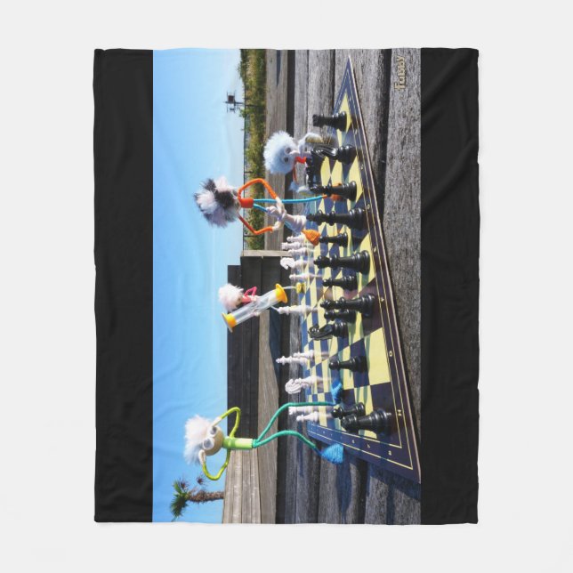 Cobertor De Velo Fubby die schaakspel spelen. (Frente)