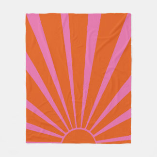 Cobertor De Velo Fuchsia E Laranja Aestésica Colorida Raio Sol