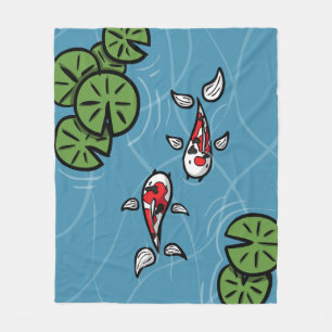 Cobertor De Velo Fuku e Heiwa, o Banquete Koi Fleece