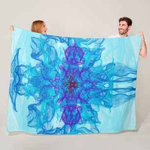 Cobertor De Velo FUMAÇA AZUL - Arte Fractal -