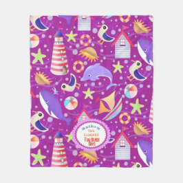 Cobertor De Velo Fun Beach Magenta