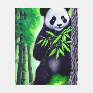 Cobertor De Velo Fun Little Panda Bear