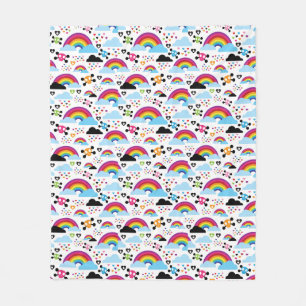 Cobertor De Velo Fundo adolescente do crânio do arco-íris do emo