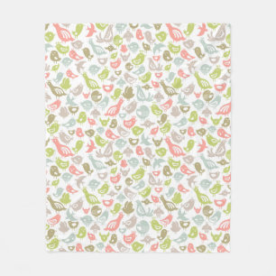 Cobertor De Velo fundo com o ornamento colorido dos pássaros