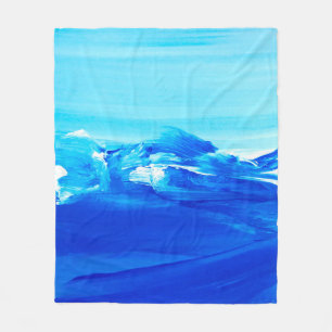 Cobertor De Velo fundo de pintura de arte azul abstrato. Arte moder