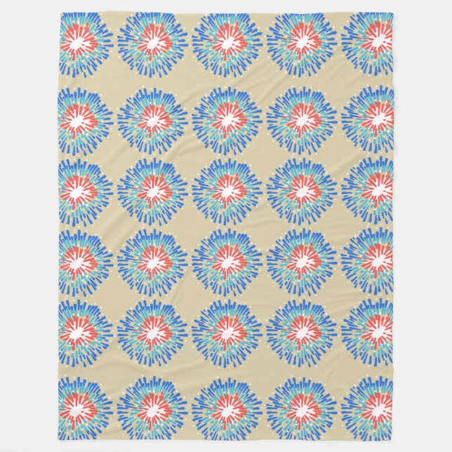 Cobertor De Velo Fundo do Azulejo de girassol abstrato (Frente)