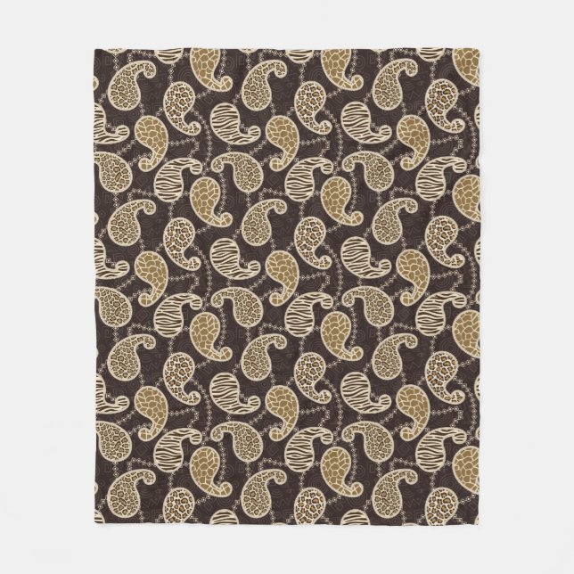 Cobertor De Velo Fundo do estilo de Paisley (Frente)