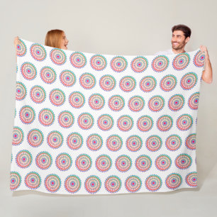 Cobertor De Velo Fundo Personalizado de Aqua Mandala Boho