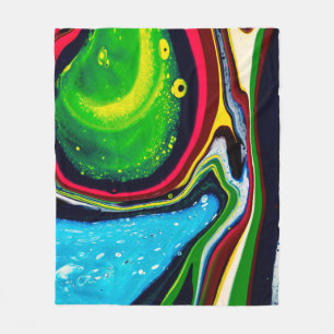 Cobertor De Velo fundo pintado à mão de abstrato, acrílico líquido