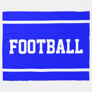 Cobertor De Velo FUNILARIA Futebol Azul Brilhante Listras Brancas d