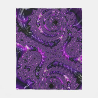 Cobertor De Velo Funky Bold Boho Purple Digital Abstrato Fractal