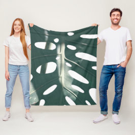 Cobertor De Velo Funky Pale Green Swiss Cheese Plant