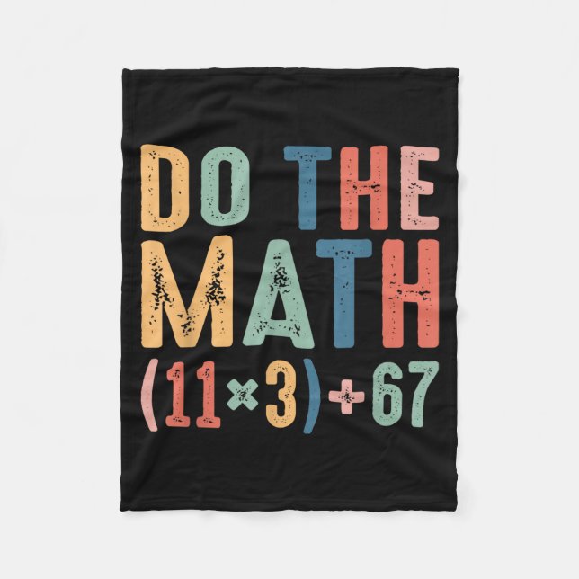 Cobertor De Velo Funny 100 Days School Math Equation Do The Math 10 (Frente)