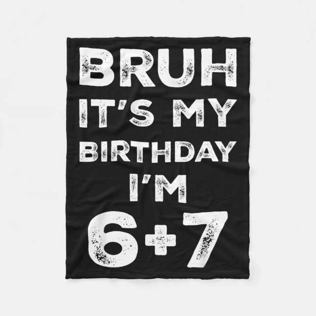 Cobertor De Velo Funny 13th Birthday Teenager 6+7 Year Old Boys Kid (Frente)