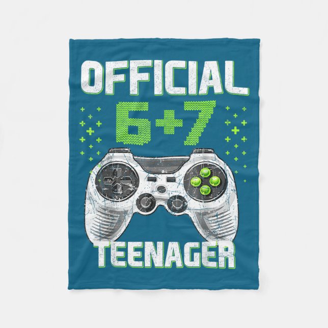 Cobertor De Velo Funny 13th Birthday Teenager 6+7 Year Old Boys Kid (Frente)