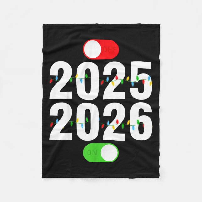 Cobertor De Velo Funny 2025 Off 2026 On Christmas Lights Happy New  (Frente)