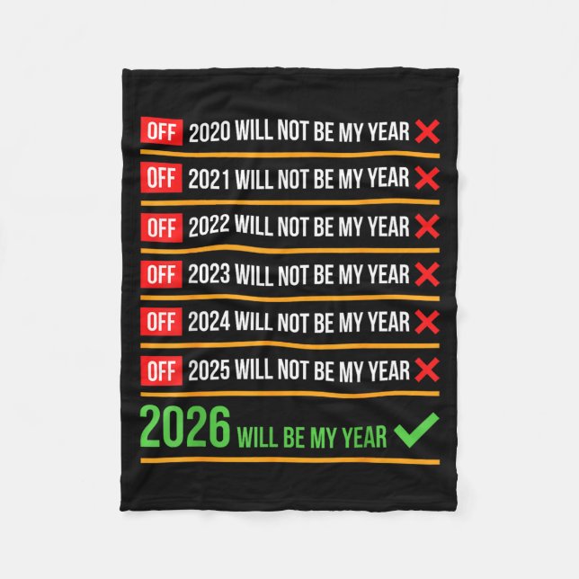 Cobertor De Velo Funny 2026 Will Be My Year Sitive Comeback Humor  (Frente)