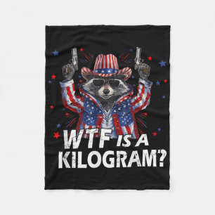 Cobertor De Velo Funny 4 De Julho Raccoon Usa Wtf É Kg Feral Amer