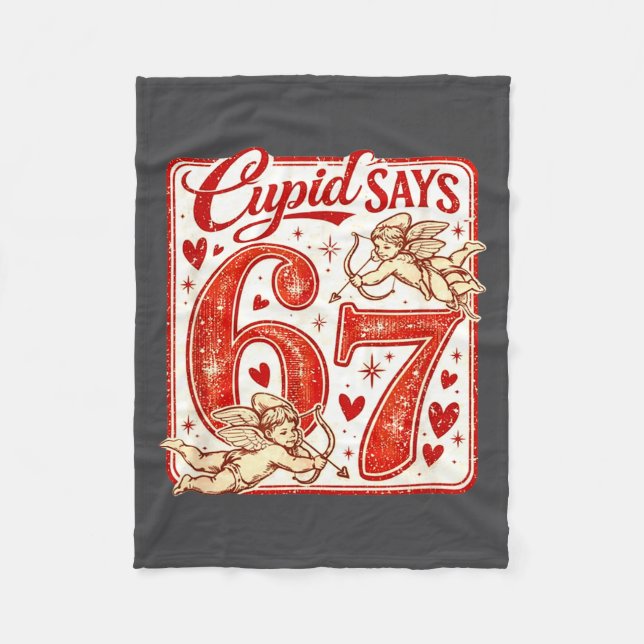 Cobertor De Velo Funny 67 Cud Says 67 Valentine Couple Matching Six (Frente)