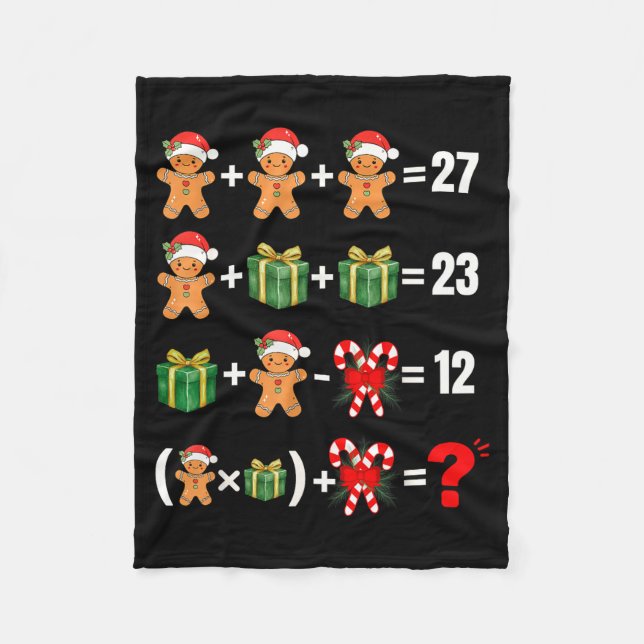 Cobertor De Velo Funny 67 Meme Candy Merry Santa Math Teacher Chris (Frente)