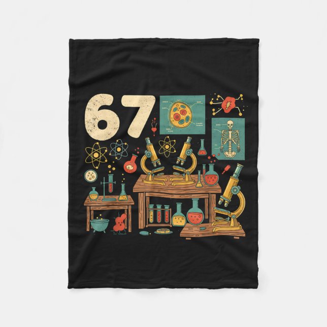 Cobertor De Velo Funny 67 Meme Science Teacher Students Six Seven M (Frente)